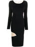 Front n' Back ribbed-knit dress